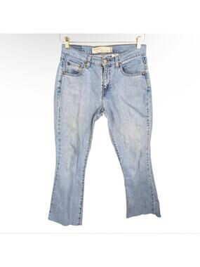 Levis jeans Light Wash Boot Cut Raw Hem Denim Jeans
